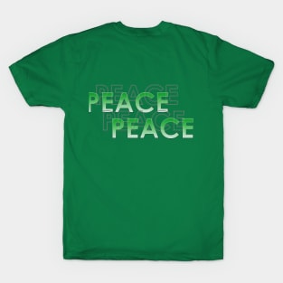 Peace in green color T-Shirt